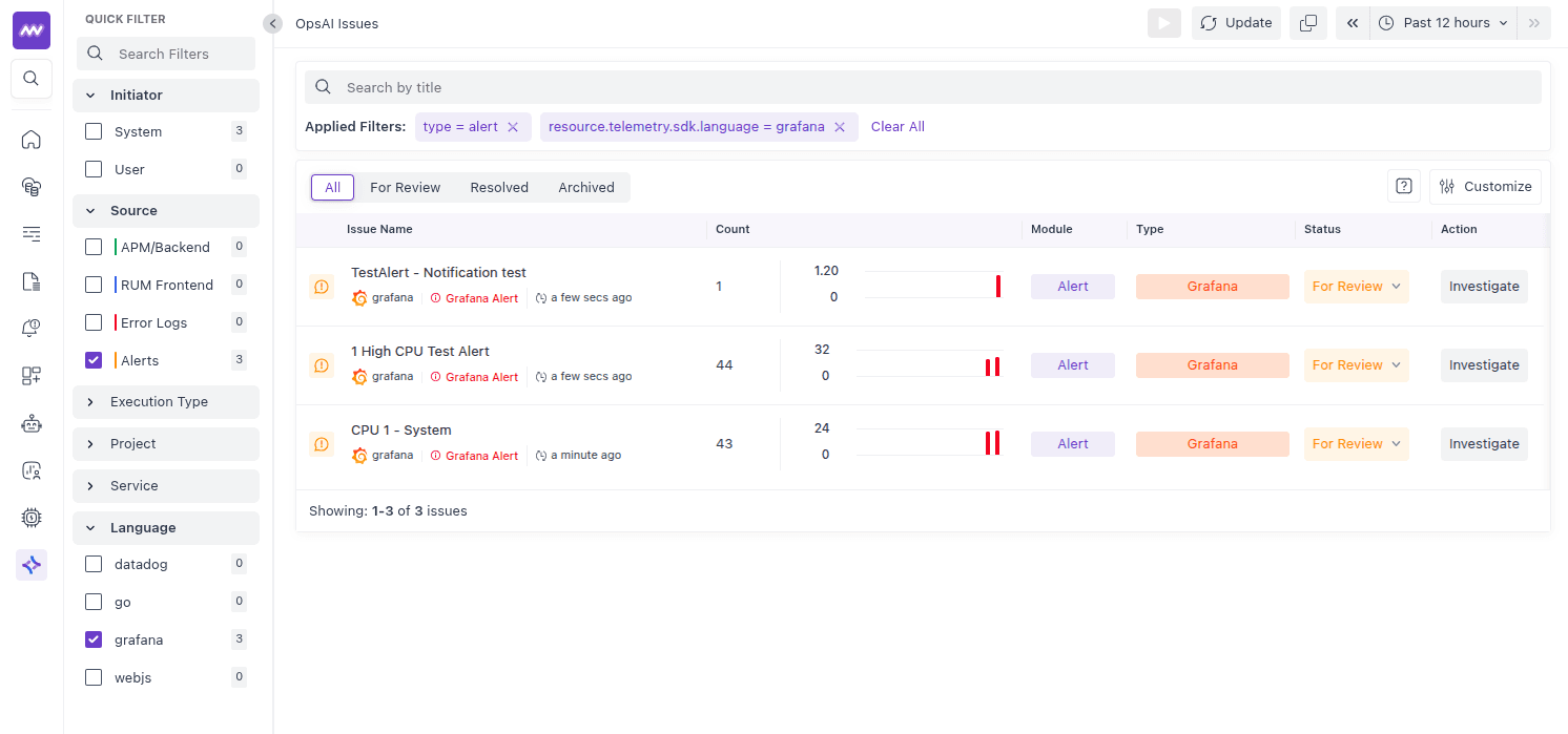 Grafana OpsAI Listing
