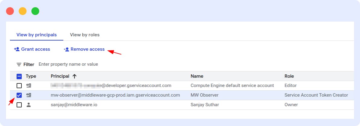 Middleware Old Principal