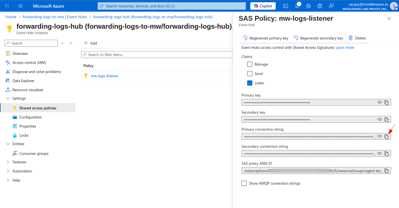 Primary Connection String