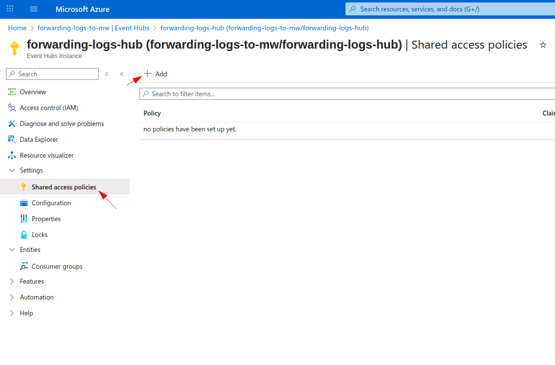 Shared Access Policies