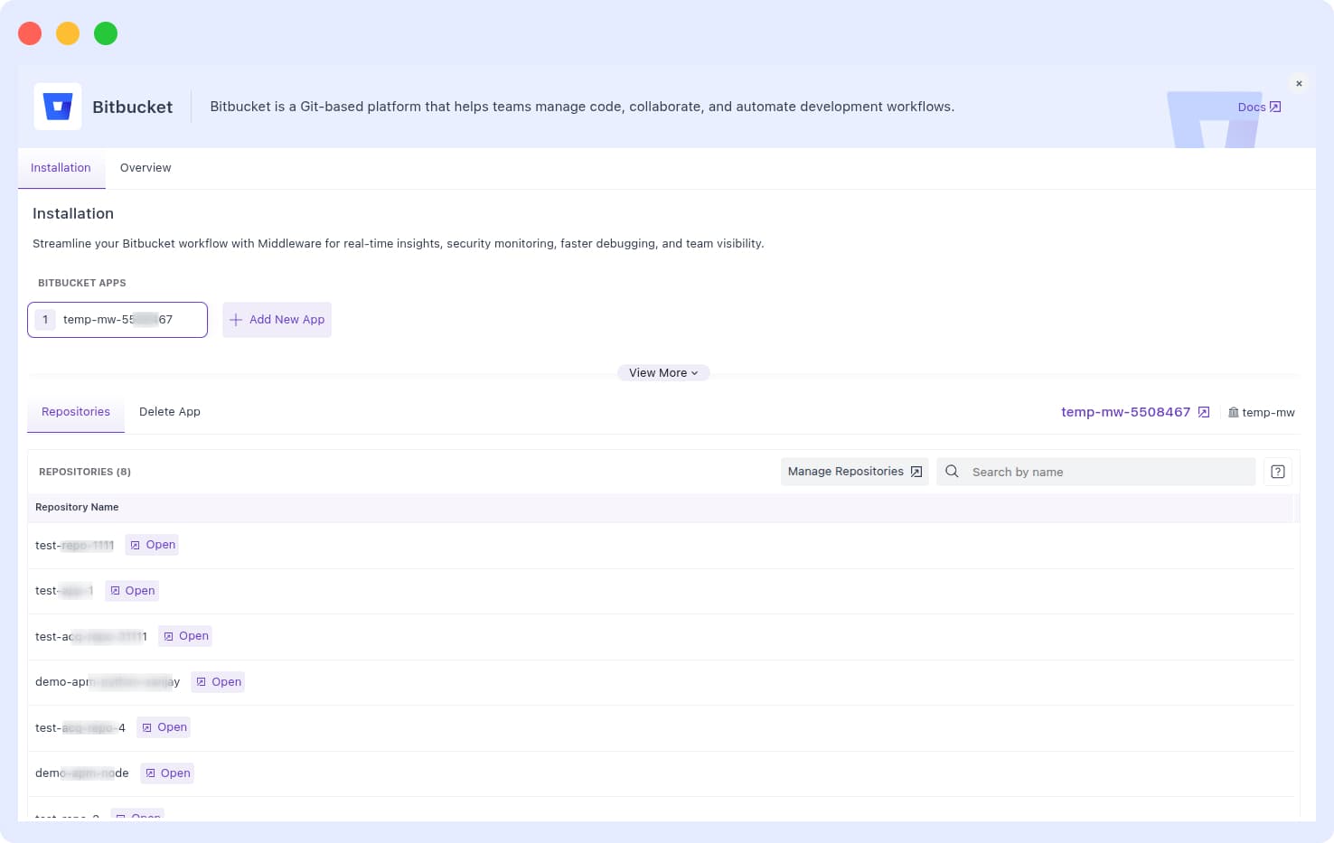 Bitbucket Integration