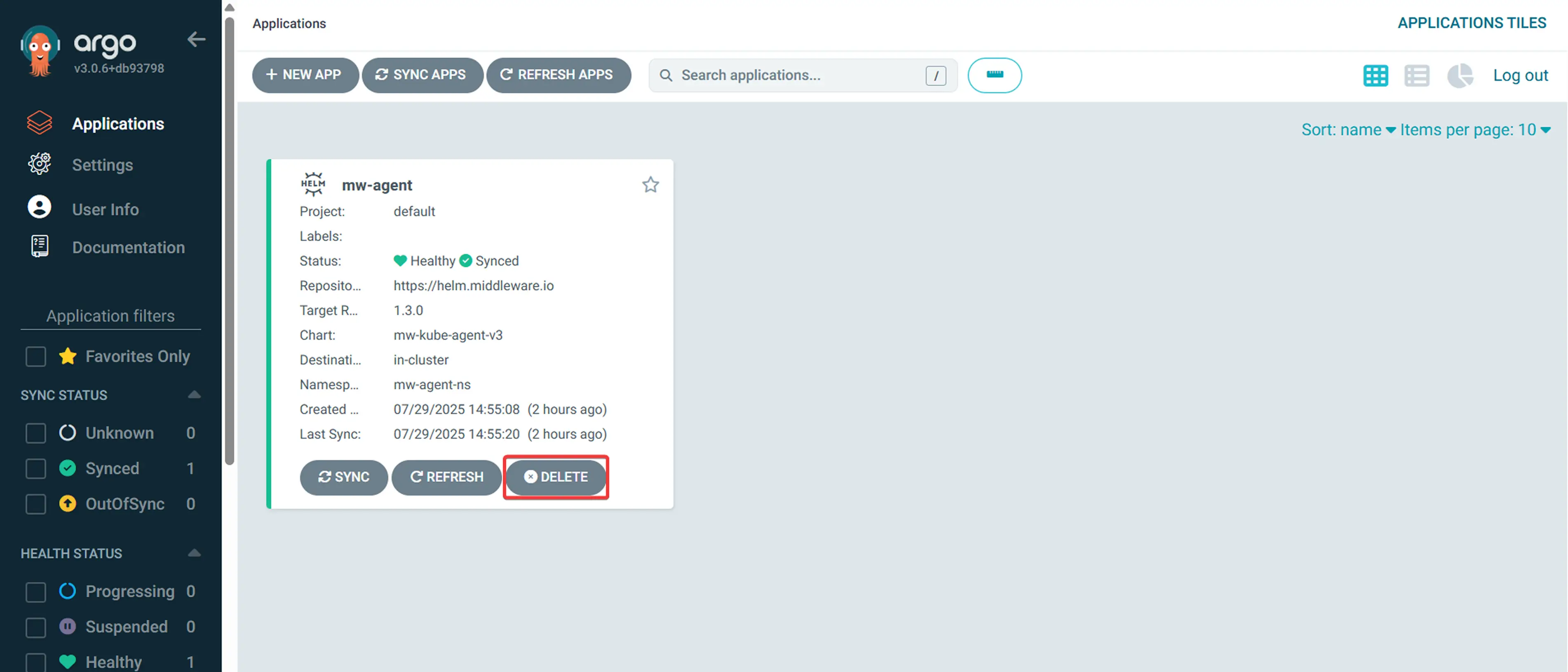 Kubernetes Agent Config Argo CD