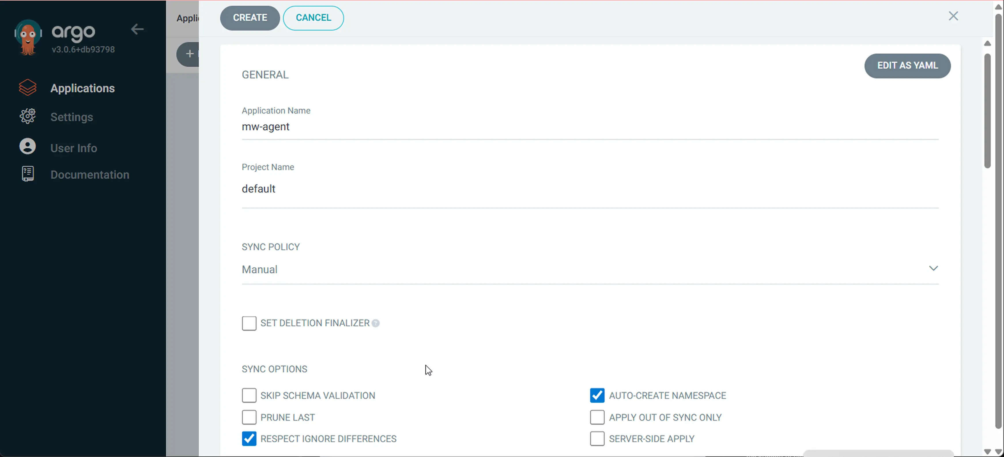 Kubernetes Agent Config Argo CD