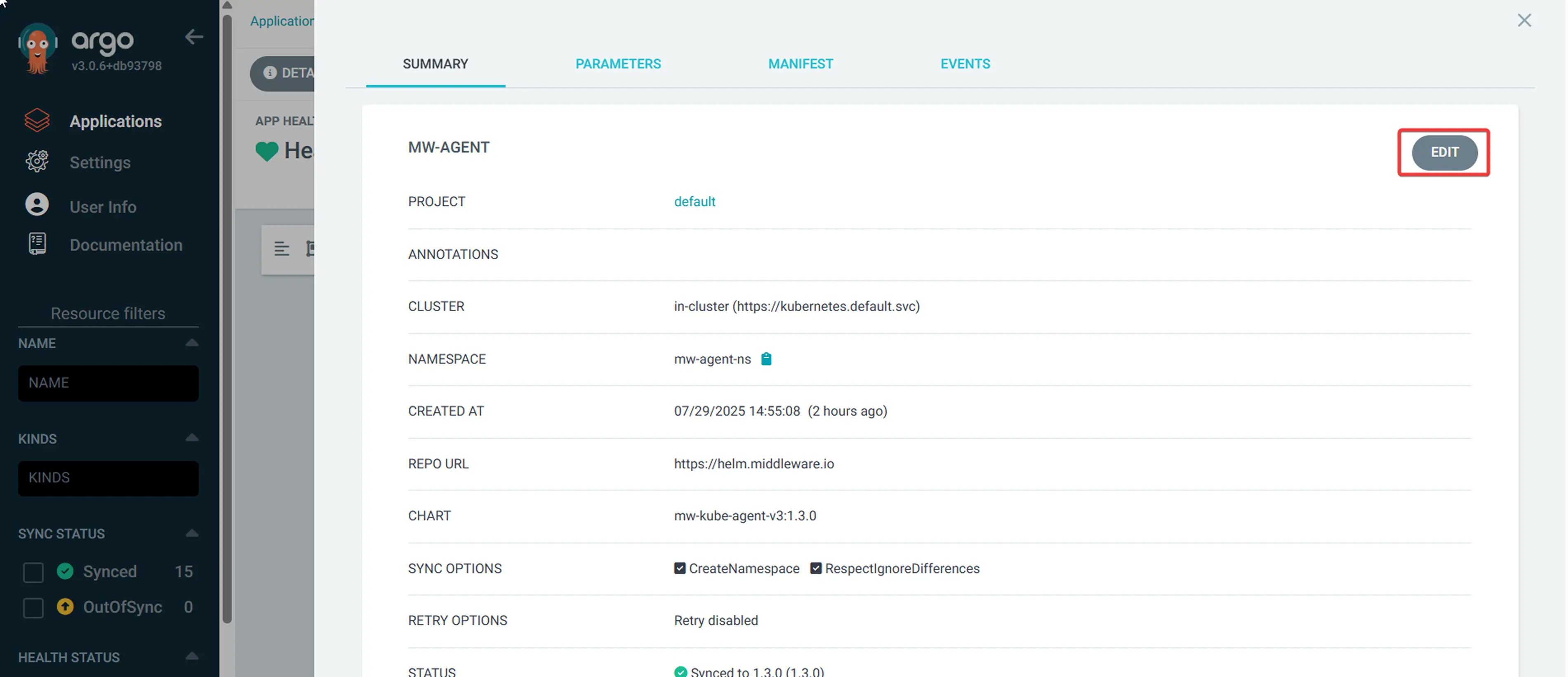 Kubernetes Agent Config Argo CD