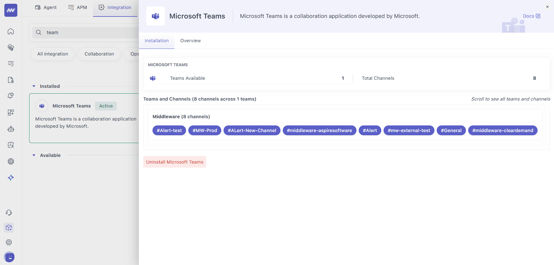MS Team Integration