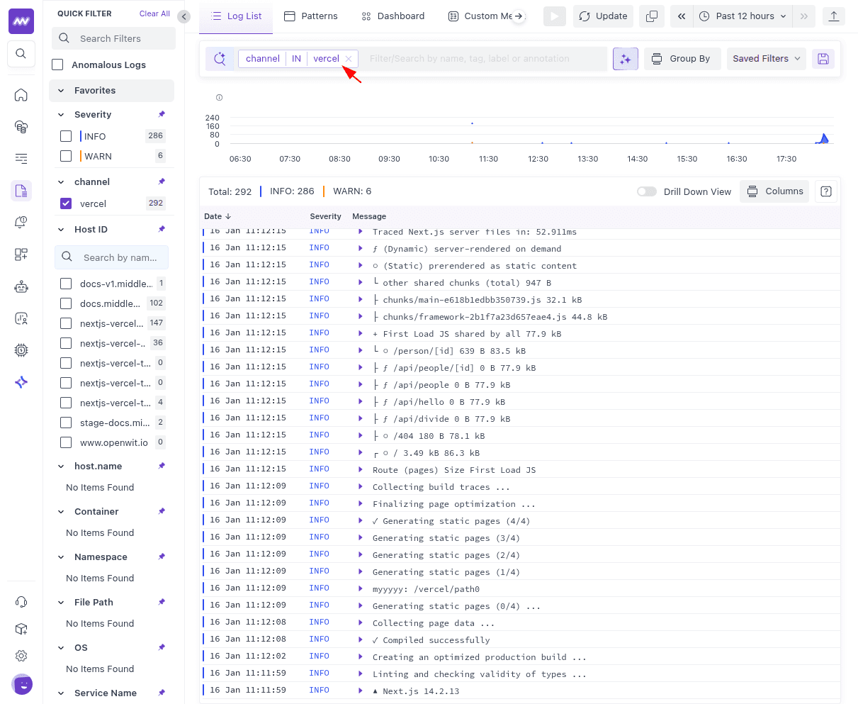 Log Listing