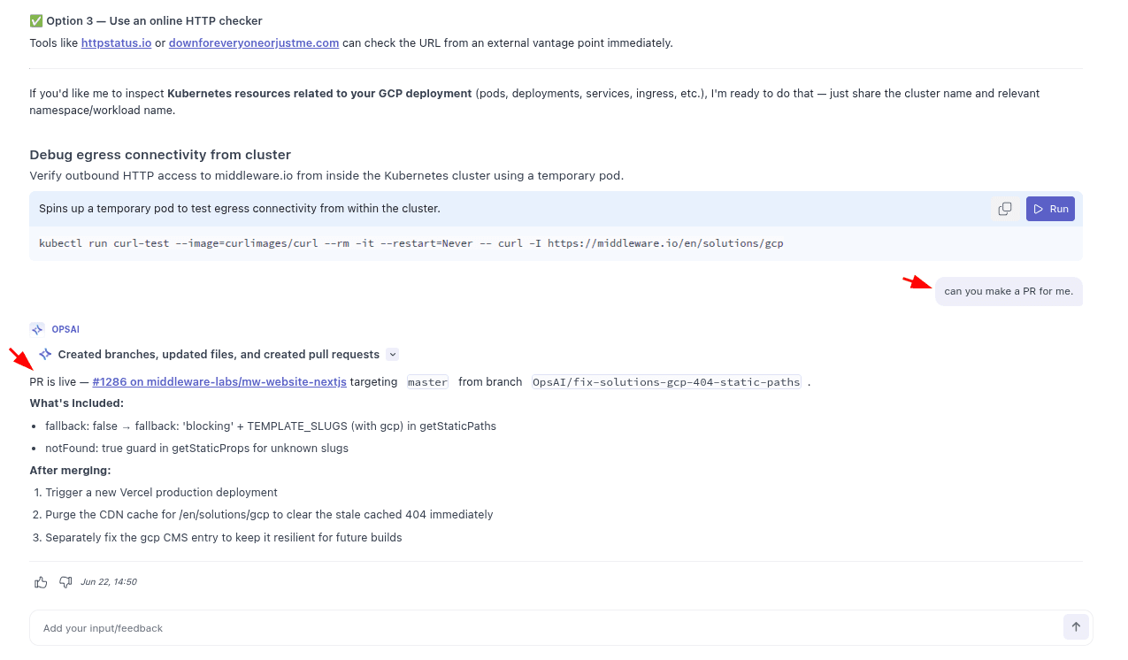 OpsAI Generated PR