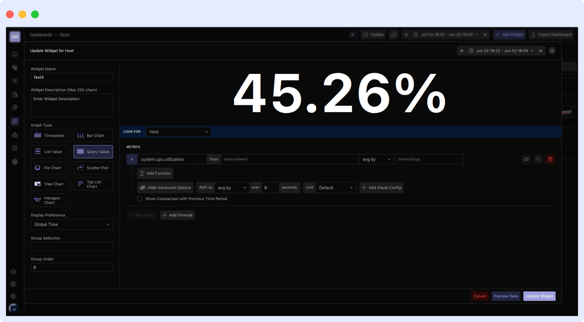 Customizing Metric Unit for Query Value