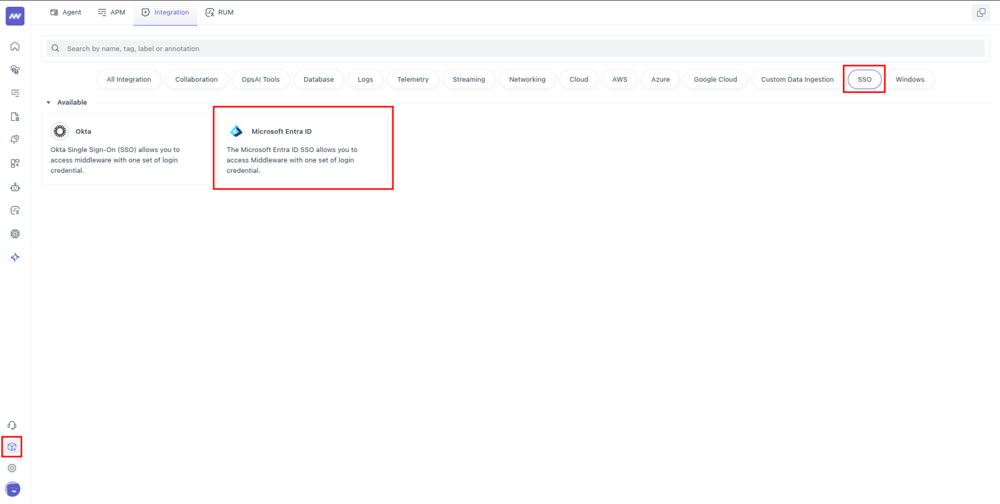 Configure Microsoft Entra ID integration in the Middleware