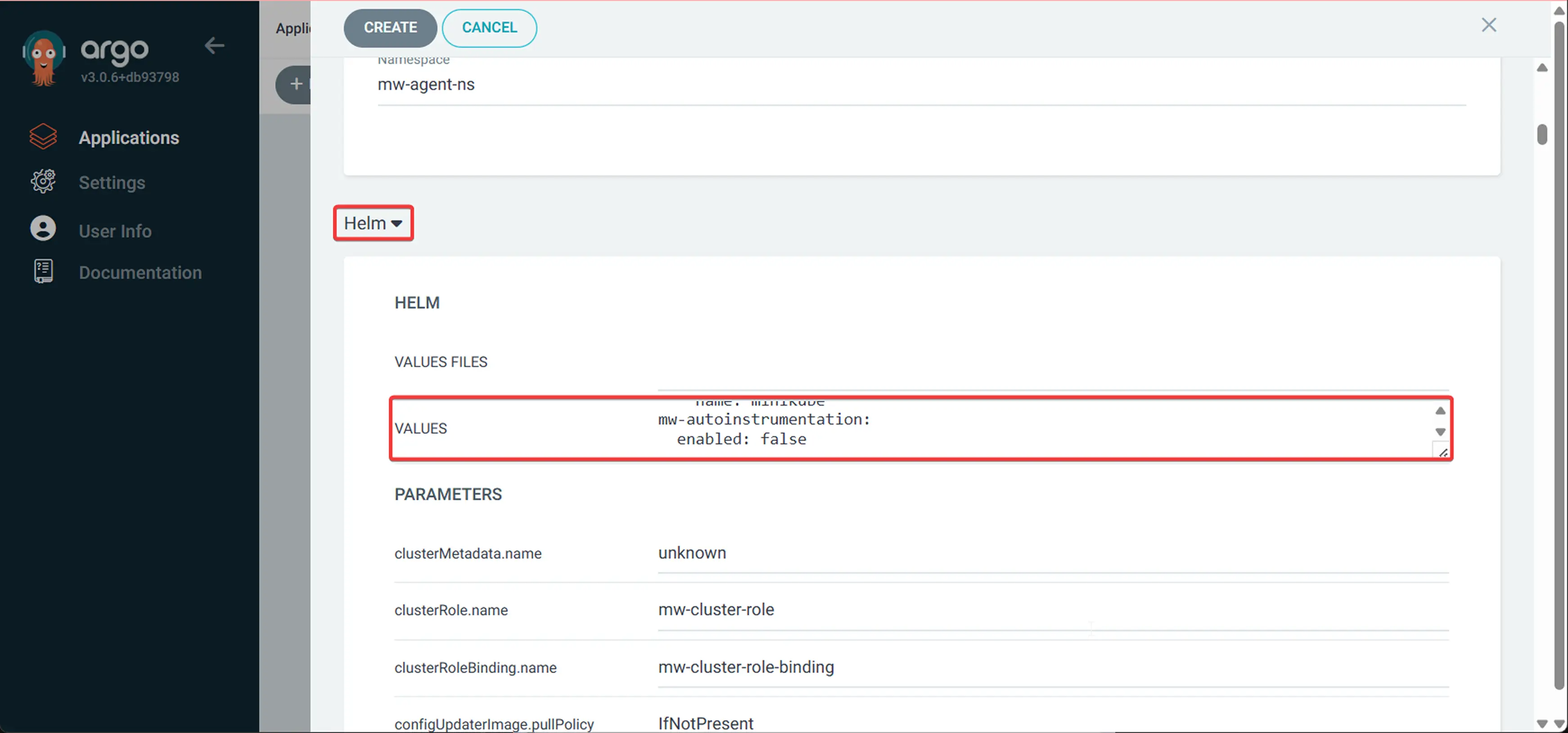 Kubernetes Agent Config Argo CD